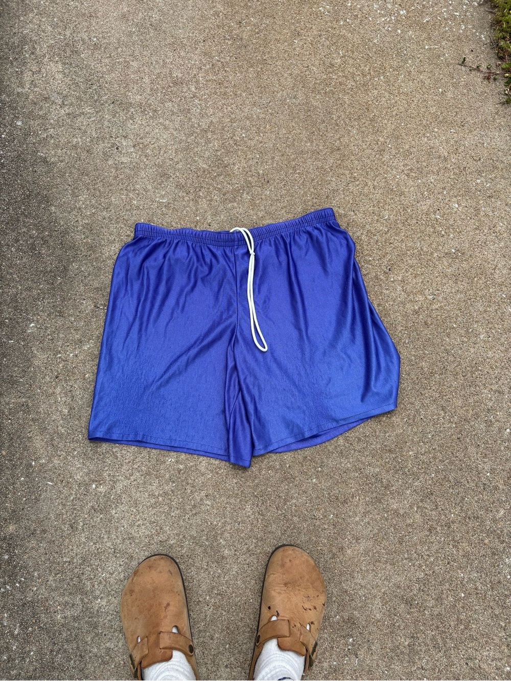 Athletic Works 90s 100% nylon blue athletic shorts with no pockets